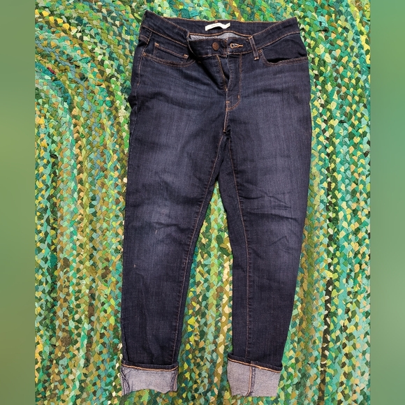 Levi's Dark Blue Denim Jeans -Women's 711 Skinny - Waist 30 - Picture 8 of 13